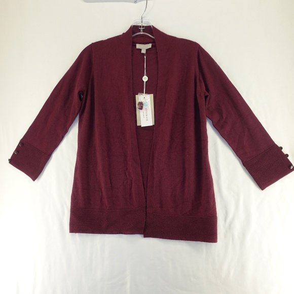 Stitch Fix Evolution Women's Cardigan 3/4 sleeves red maroon Size XS NWT - Picture 1 of 8